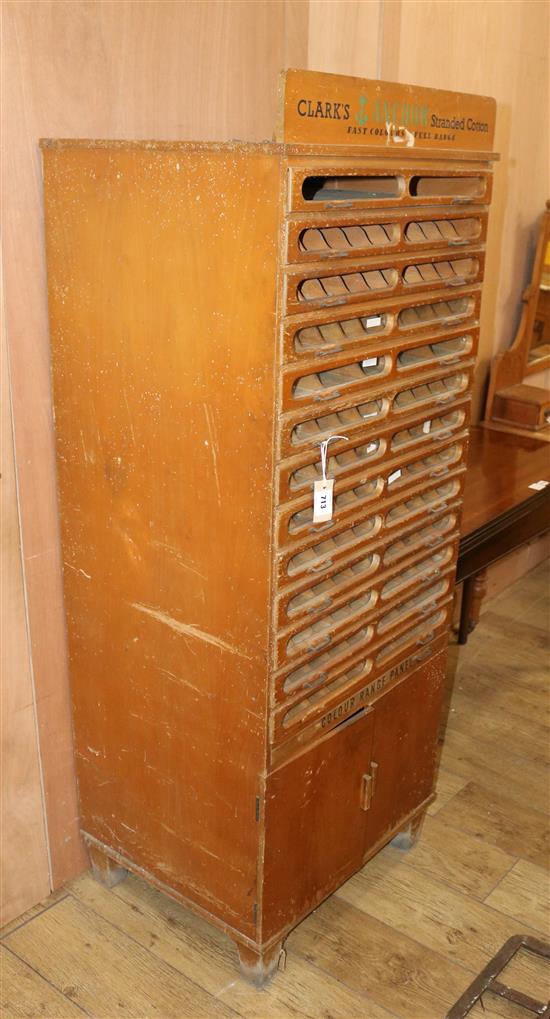 A Clerks Anchor Strand haberdashery cabinet W.64cm
